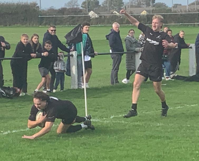 Neyland full back Oli Rothero scores a great corner  try. Pictures Bill Carne